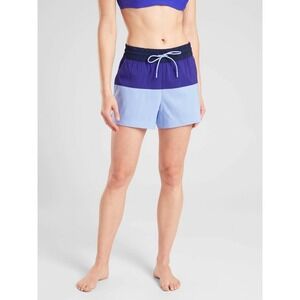 NWOT Athleta Oahu Blue Colorblock Board Shorts Women's Size 10 Athletic Beach